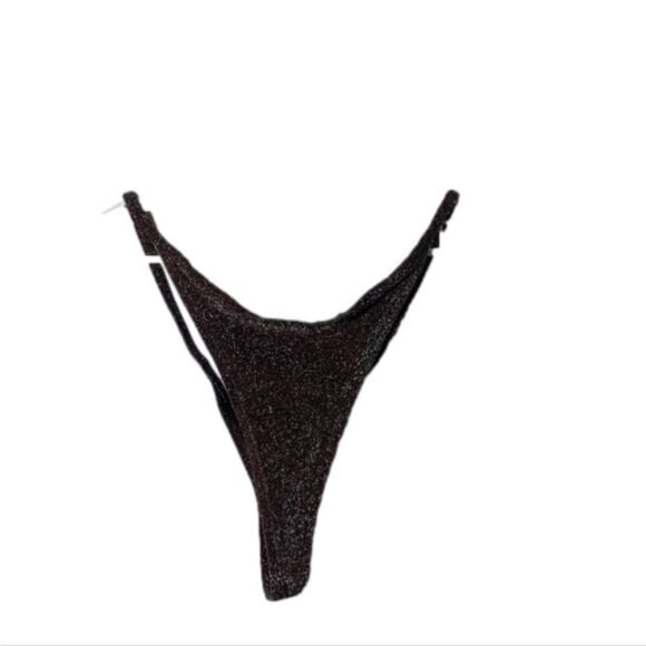 Skims NEW 3X Cocoa Brown Track Glitter Swim Thong‎ - Picture 1 of 4